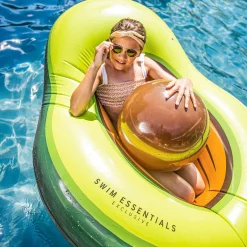 Swim Essentials Zwemring Avocado met Bal, 175cm