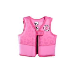 Swim Essentials Zwemvest Neon Panterprint Roze, 3-6 jaar