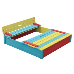 Swingking Houten Zandbak Gekleurd - Sepp