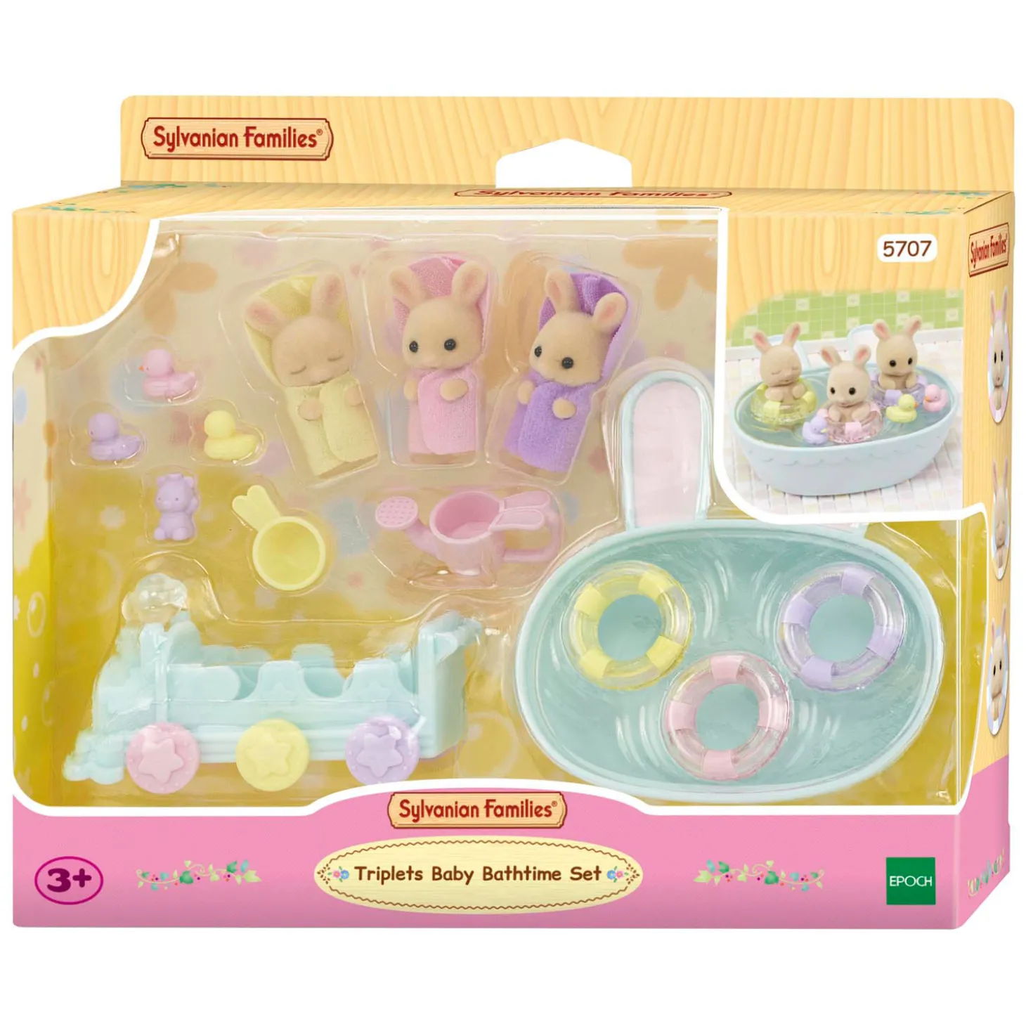 Sylvanian Families Drieling Baby konijn Badspeelset