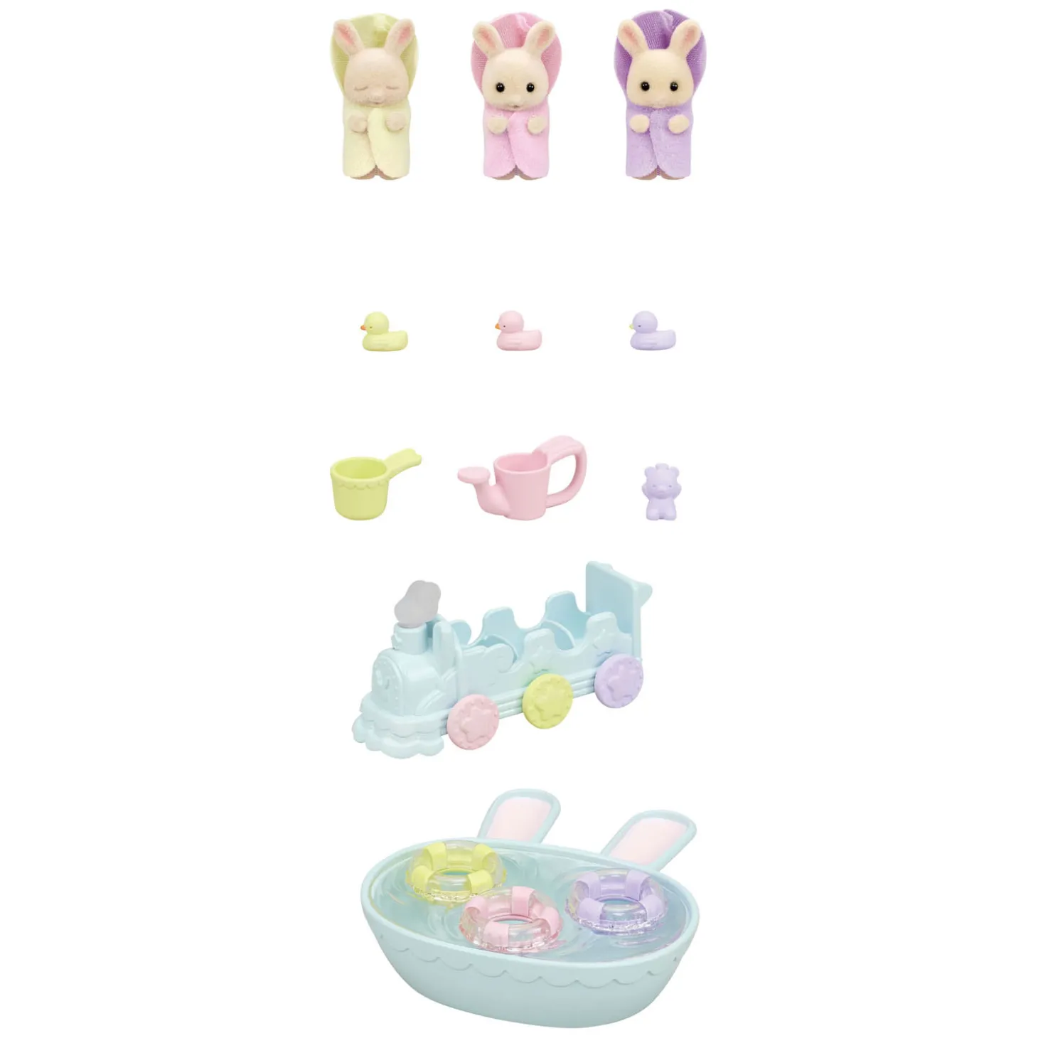 Sylvanian Families Drieling Baby konijn Badspeelset