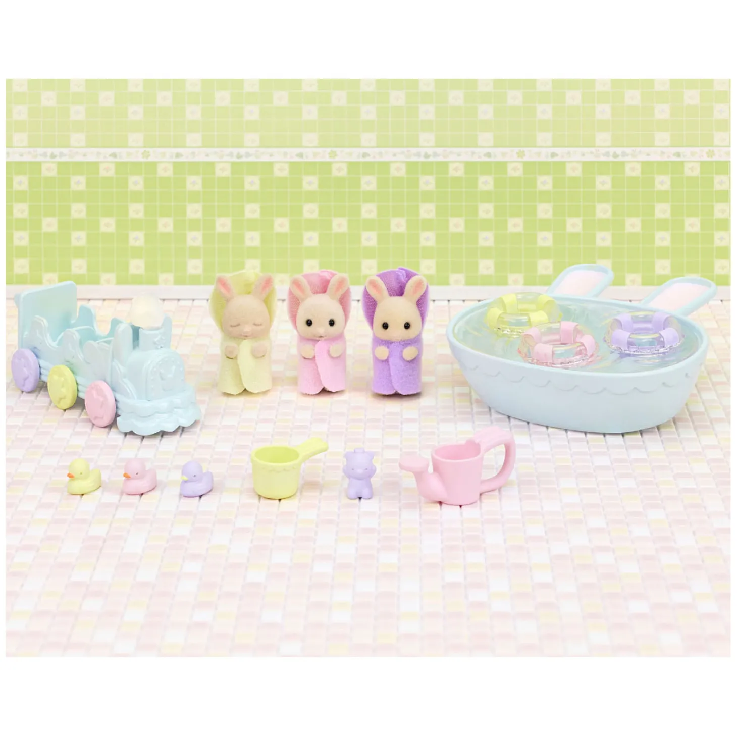 Sylvanian Families Drieling Baby konijn Badspeelset