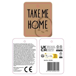 Take Me Home Haas Knuffel Pluche Grijs, 20cm