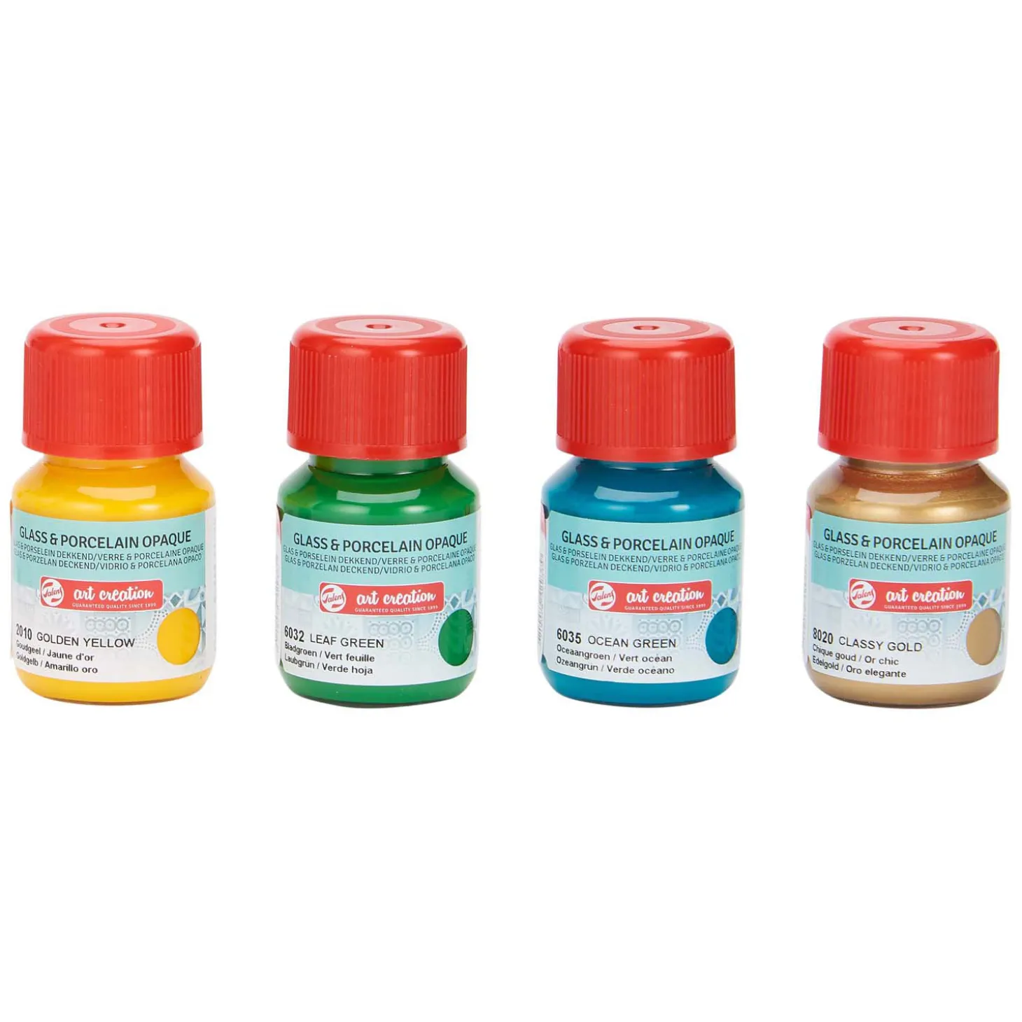 Talens Art Creat.Glas & Porselein Dekkend 4x30ml Groen Goud