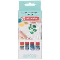 Talens Art Creat.Glas & Porselein Dekkend 4x30ml Groen Goud