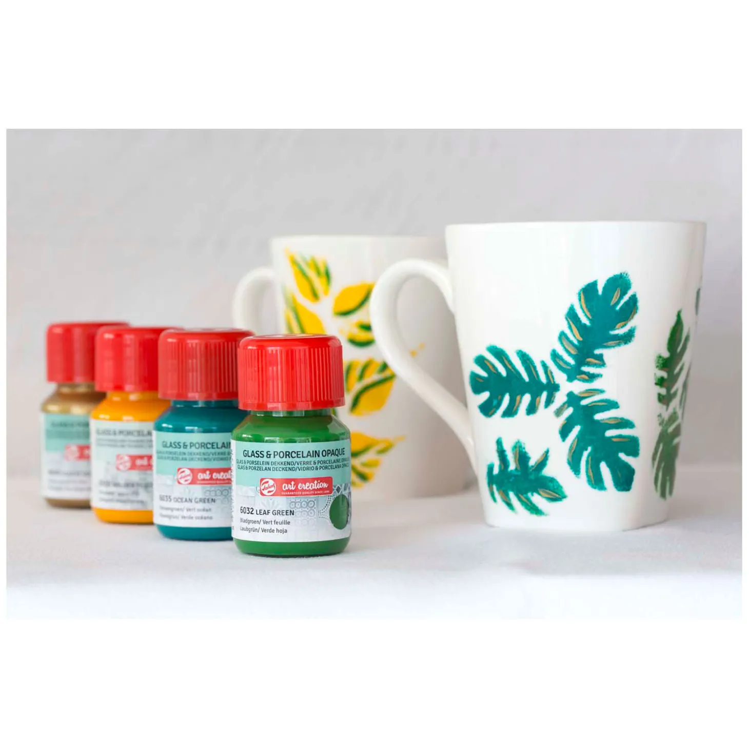 Talens Art Creat.Glas & Porselein Dekkend 4x30ml Groen Goud