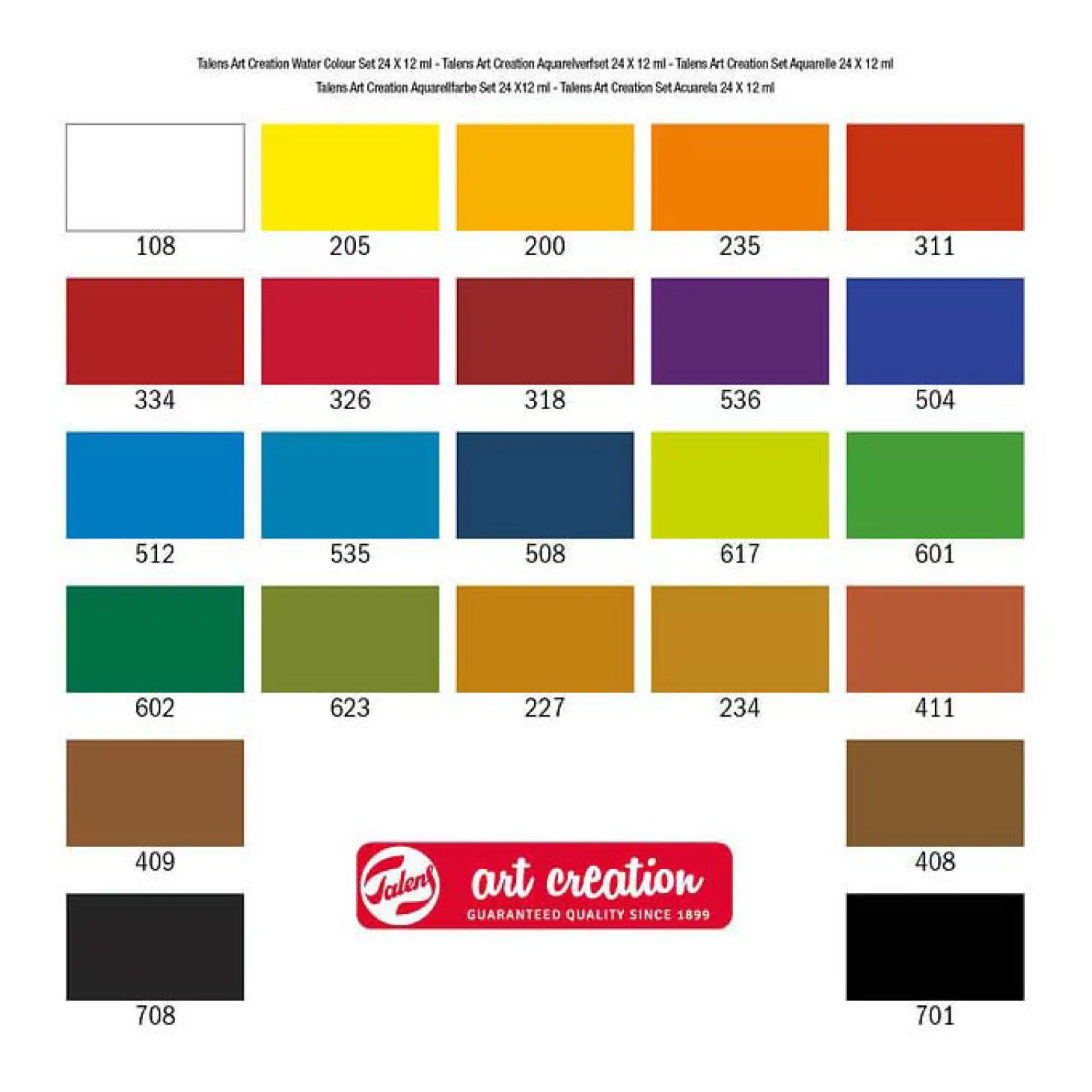 Talens Art Creation Aquarelverfset 24 X12ml