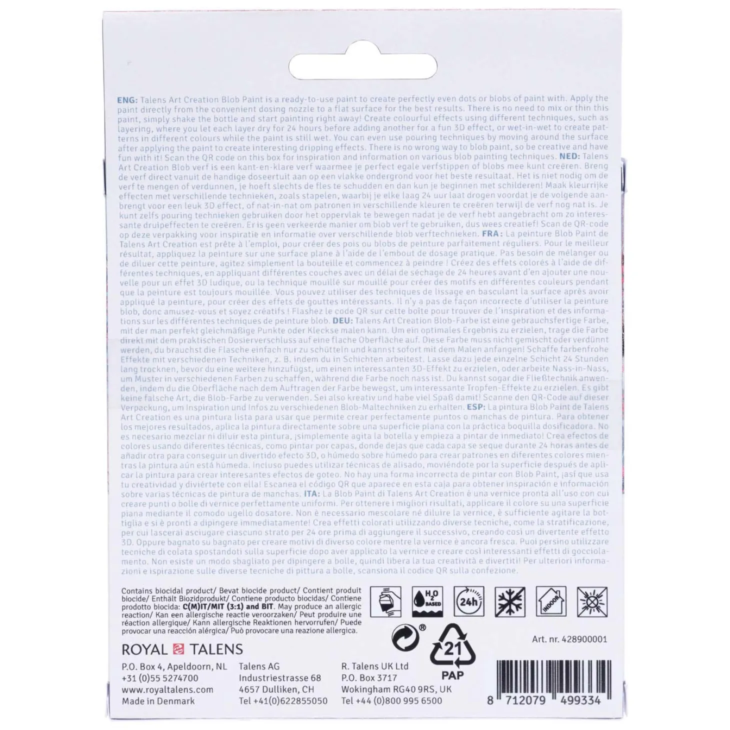 Talens Art Creation Blobverf Roze, 3dlg.