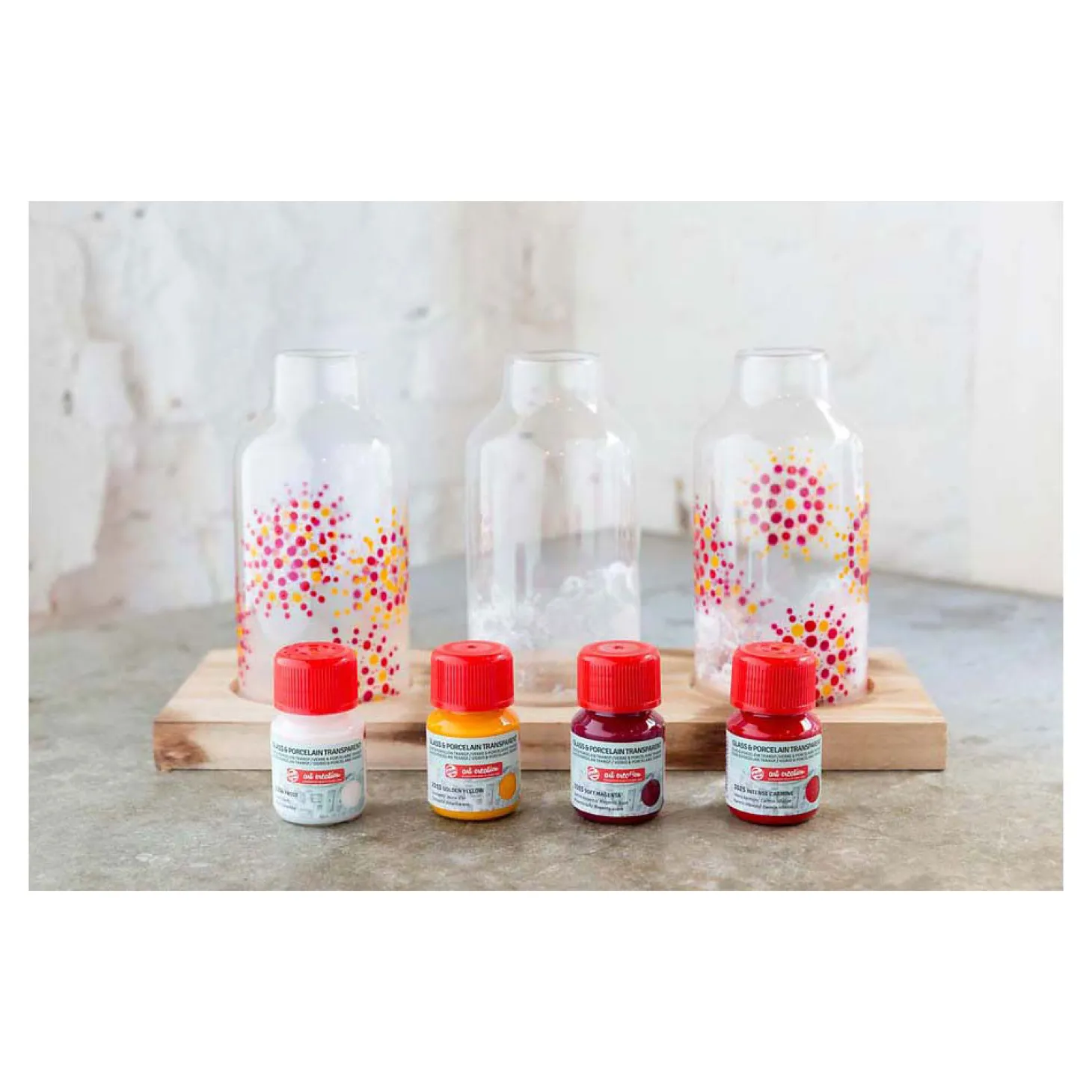 Talens Art Creation Glas & Porseleintransp. 4X30Ml Rozefrost