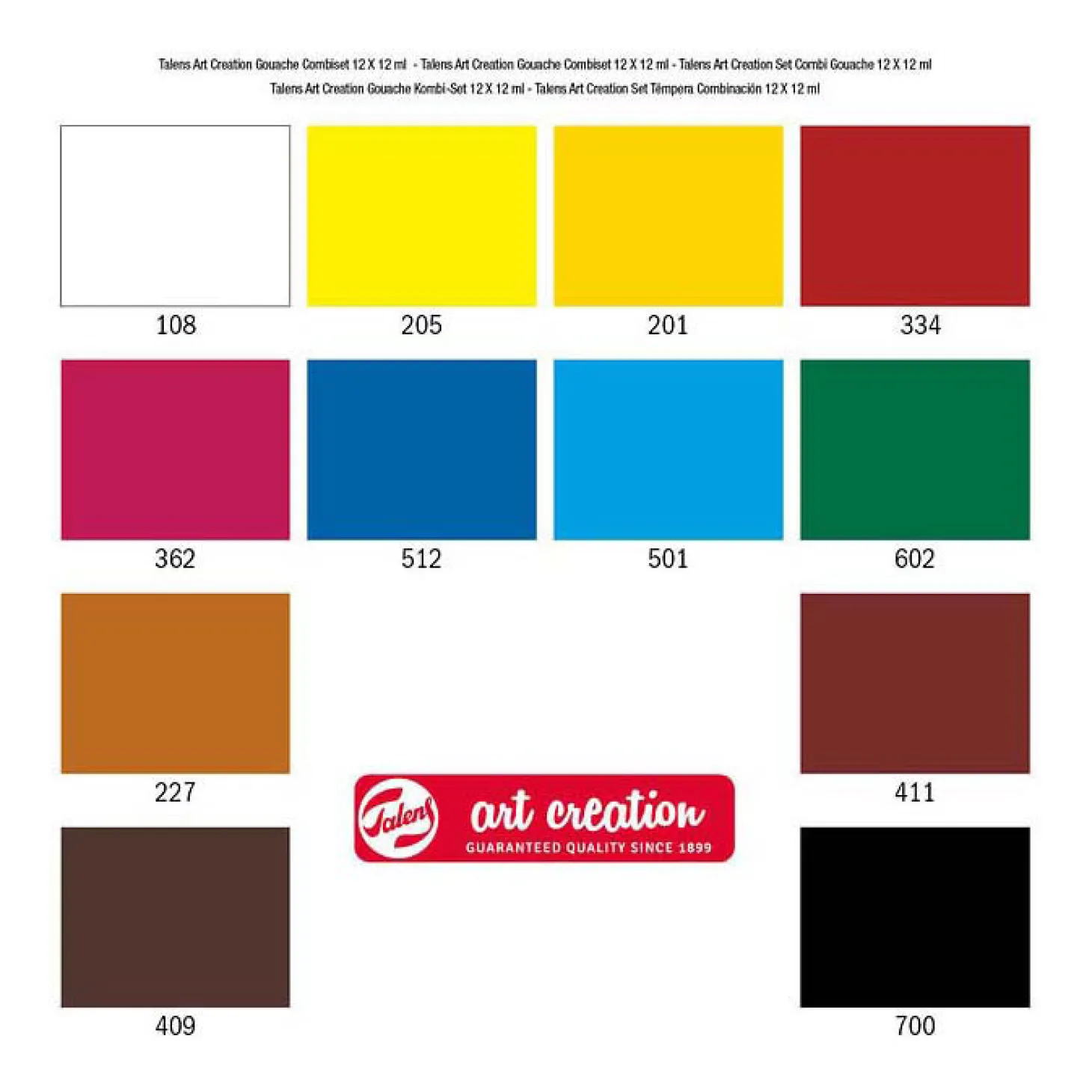 Talens Art Creation Gouache Combiset 12x12ml