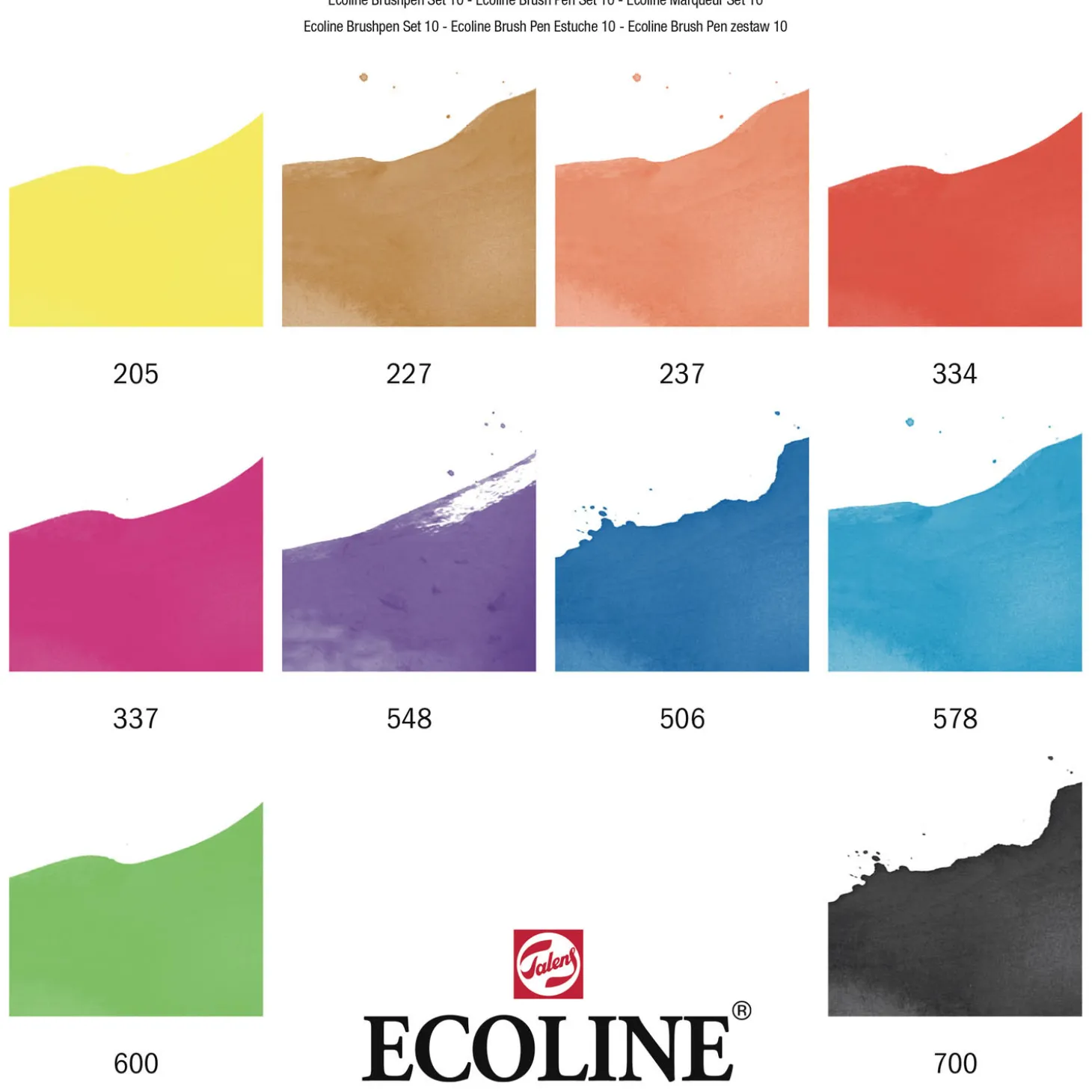 Talens Ecoline Brush Pen, 10st.