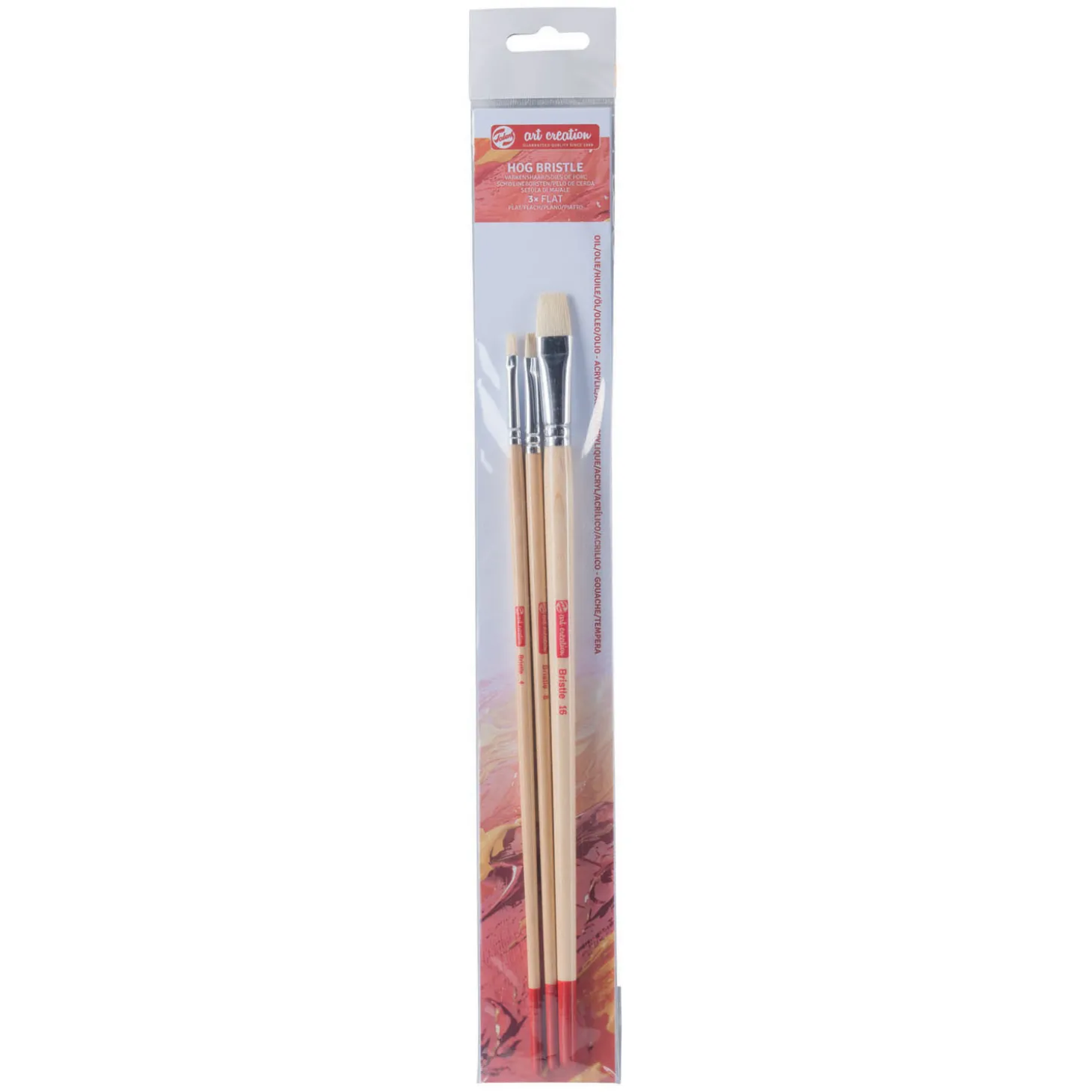 Talens Penselenset Plat, 3st.