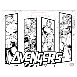Tekenblok Avengers met Stickers en 3 Krijtjes, 40 Vellen