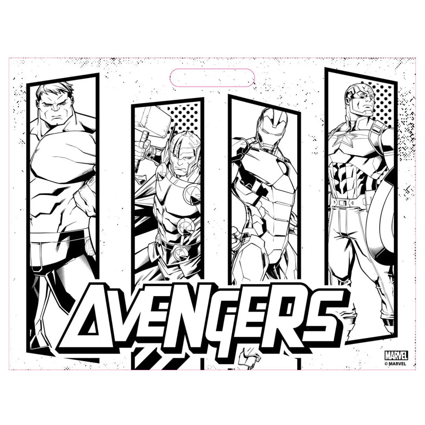 Tekenblok Avengers met Stickers en 3 Krijtjes, 40 Vellen
