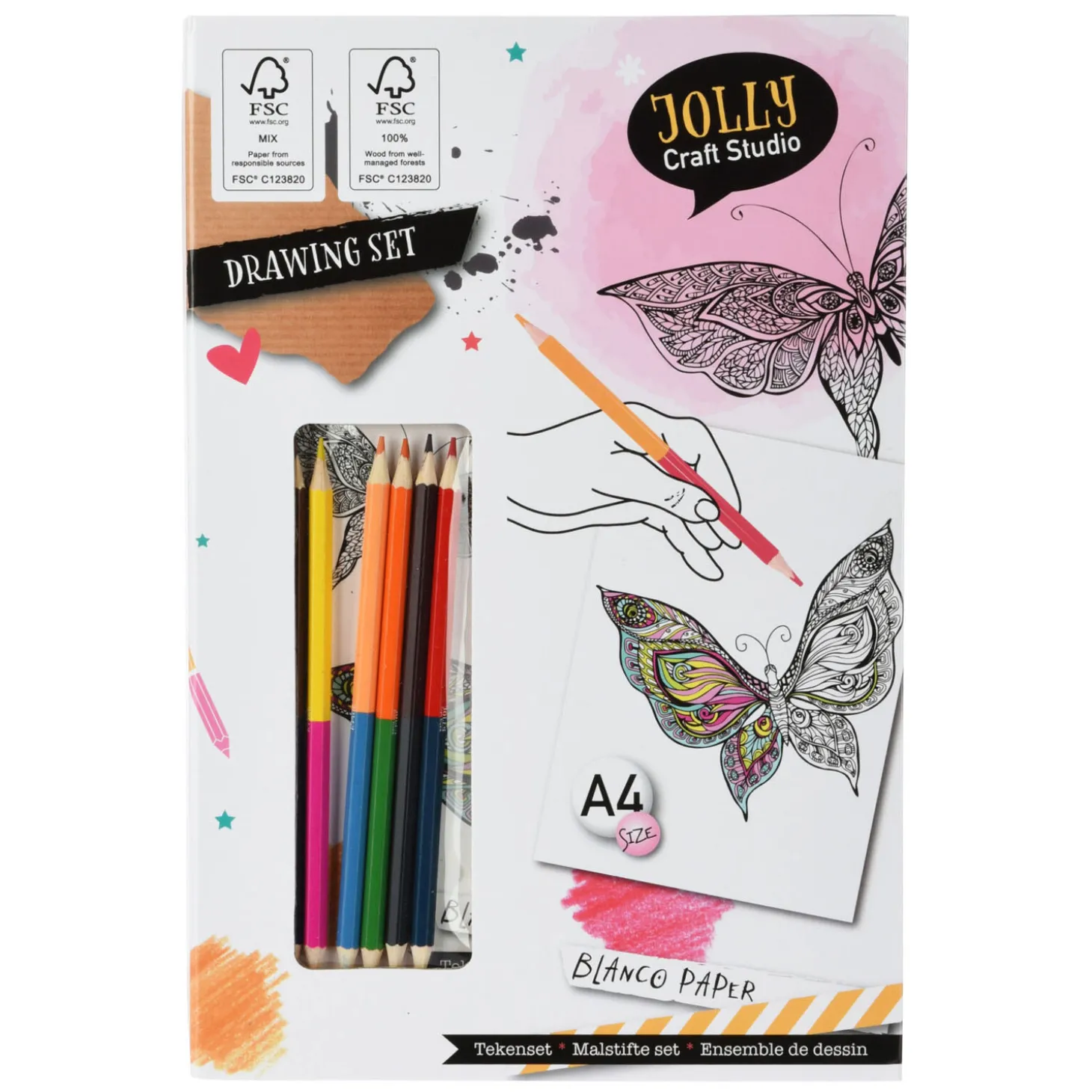 Tekenset met Kleurpotloden