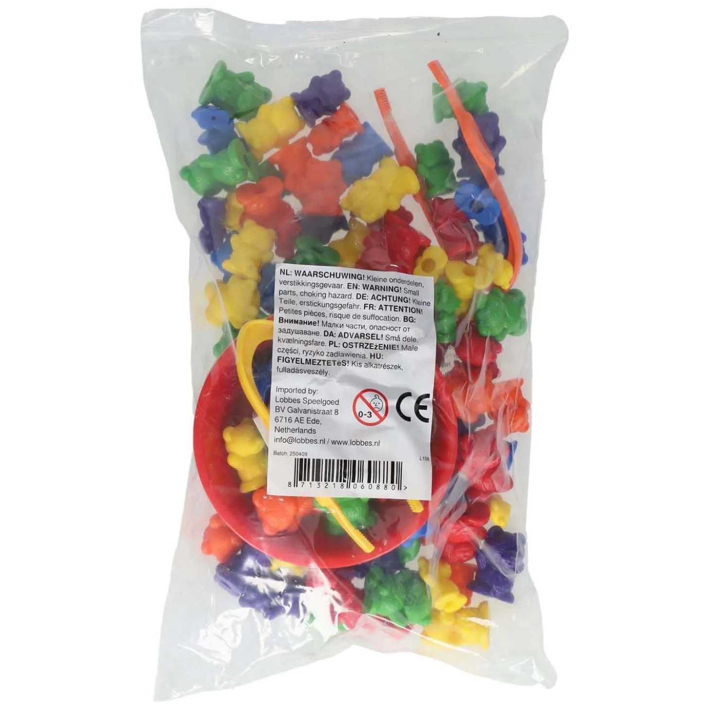 Tel- en Sorteerset met Beren - incl. 6 Bakjes