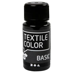 Textile Color Semi-dekkende Textielverf - Zwart, 50ml