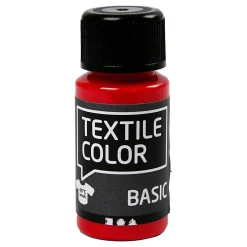 Textile Color Semi-dekkende Textielverf - Primair Rood, 50ml