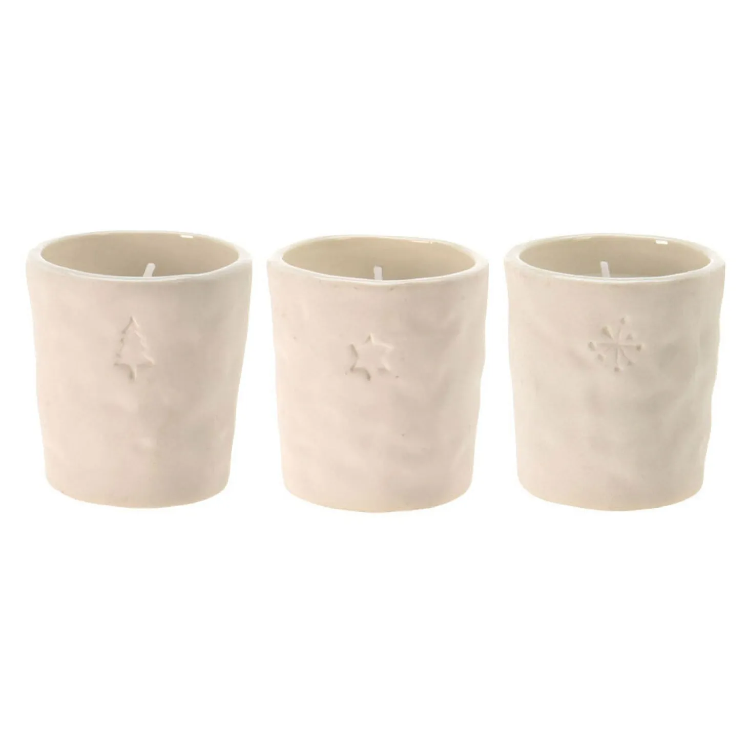 Theelichthouder Kerst Wit, 12st.
