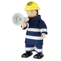 Tidlo Houten Poppenhuis Poppen Brandweermannen, 4st.
