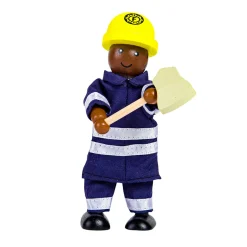 Tidlo Houten Poppenhuis Poppen Brandweermannen, 4st.