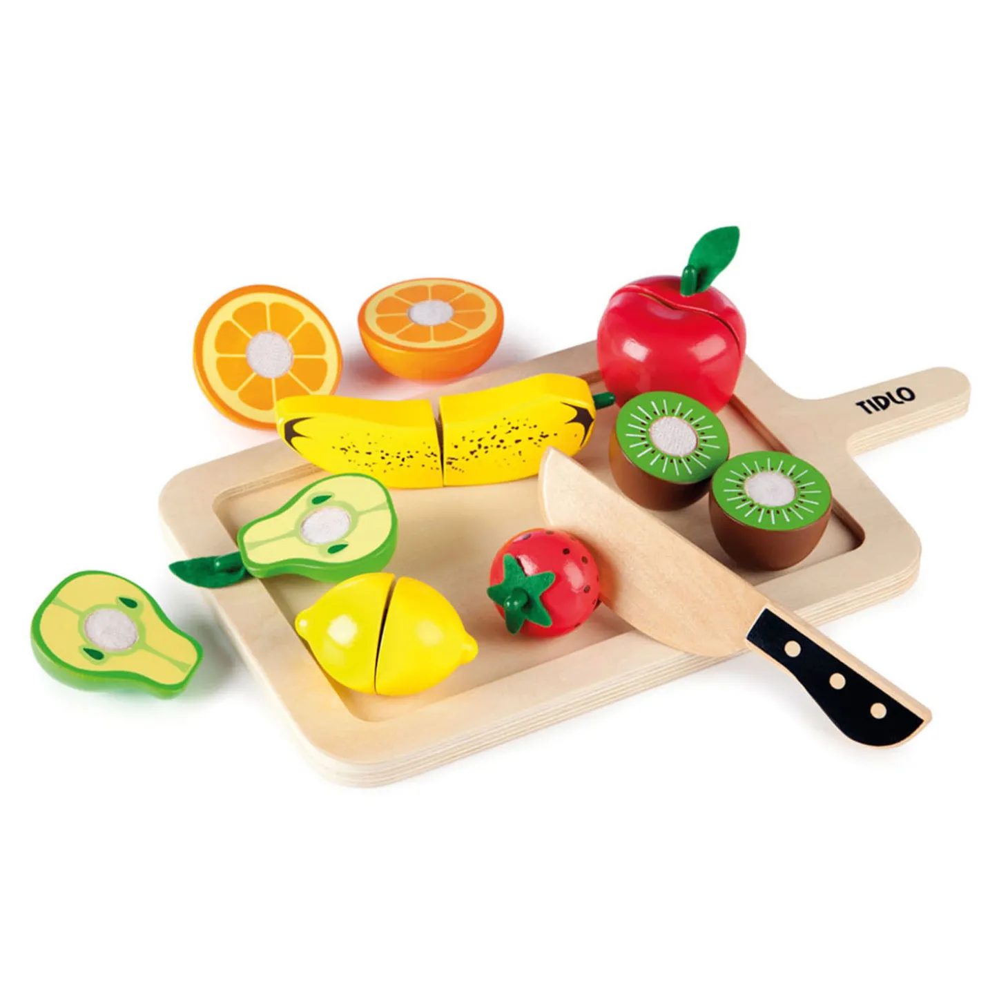 Tidlo Houten Snijfruit Speelset, 16dlg.