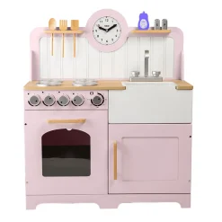 Tidlo Houten Speelkeuken Landelijk Roze, 7dlg.