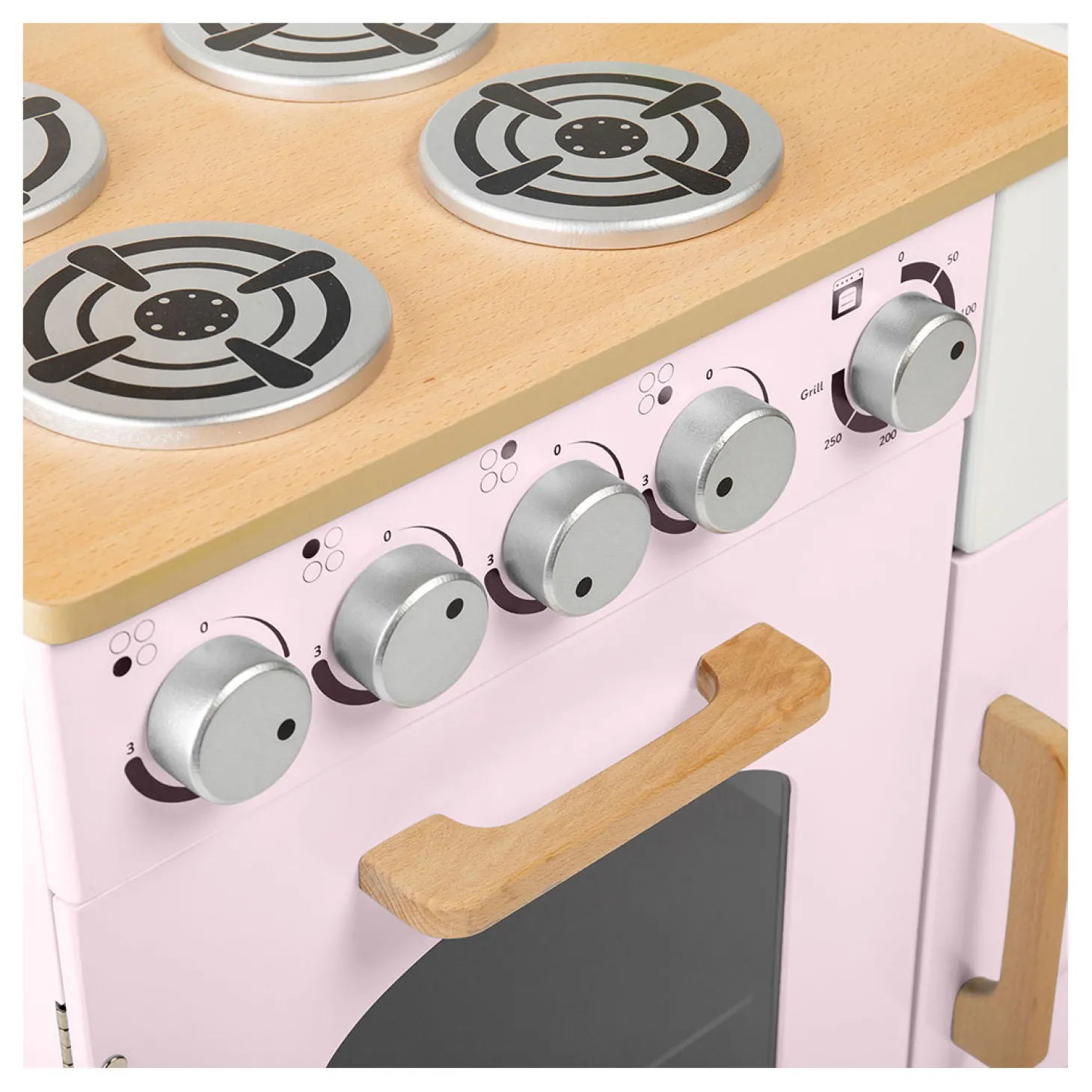 Tidlo Houten Speelkeuken Landelijk Roze, 7dlg.