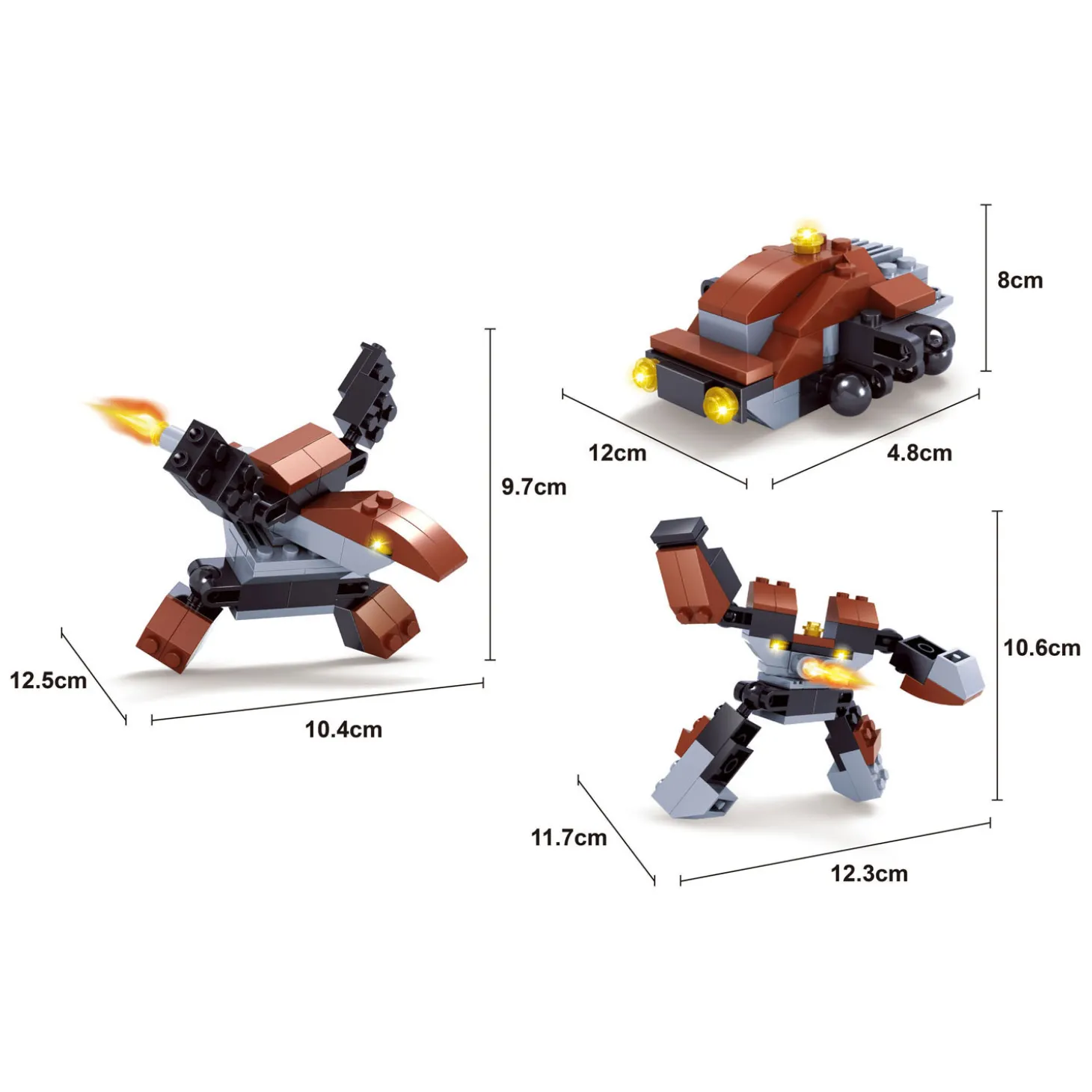 Titans Robot Bouwblokjes Bouwset 3-in-1