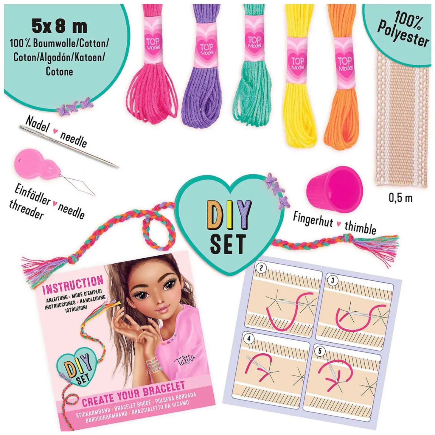 TOPModel DIY Maak je eigen Geborduurde Armbanden