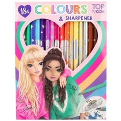 TOPModel Kleurpotloden met Puntenslijper, 18st