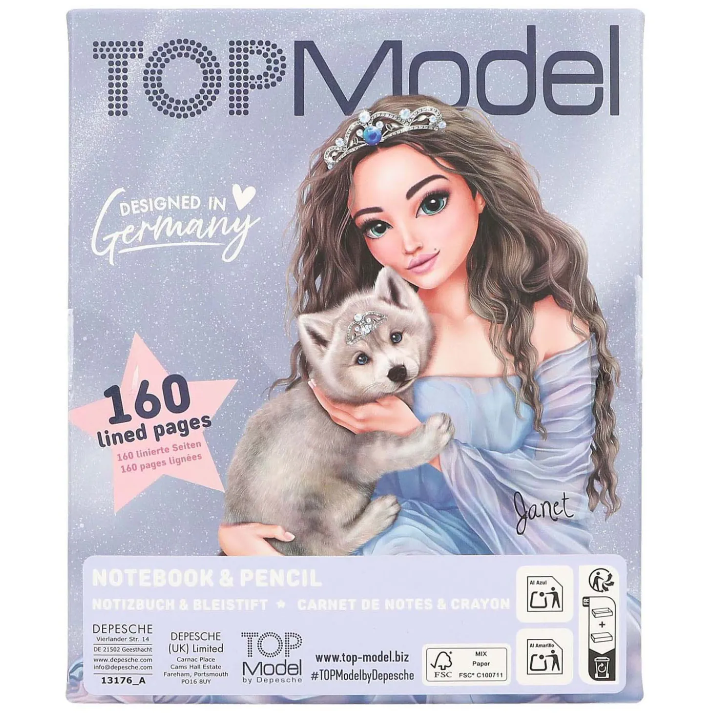 TOPModel Notitieboek & Potlood Wolf