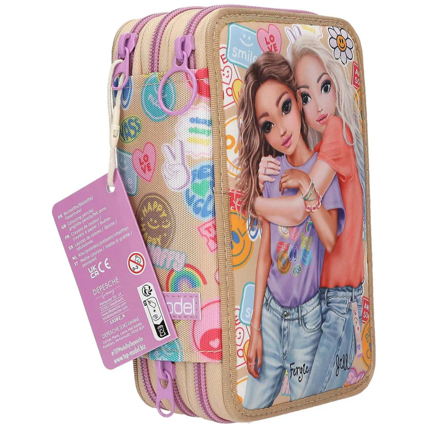 TOPModel 3-Vaks Etui Girl Power