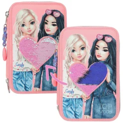 TOPModel 3-Vaks Etui met Wrijfpailetten