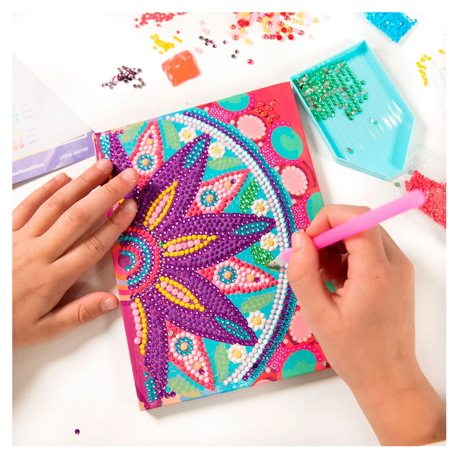 Totum Diamond Painting Dagboek - Flower Mandala Roze