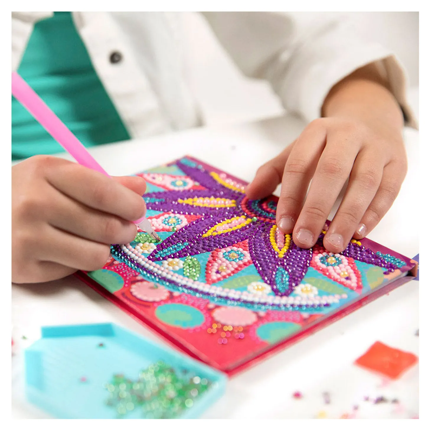 Totum Diamond Painting Dagboek - Flower Mandala Roze