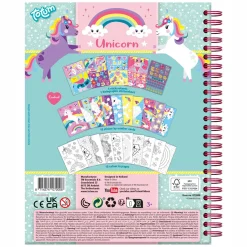 Totum Stickerboek Stickeren op nummer Eenhoorn
