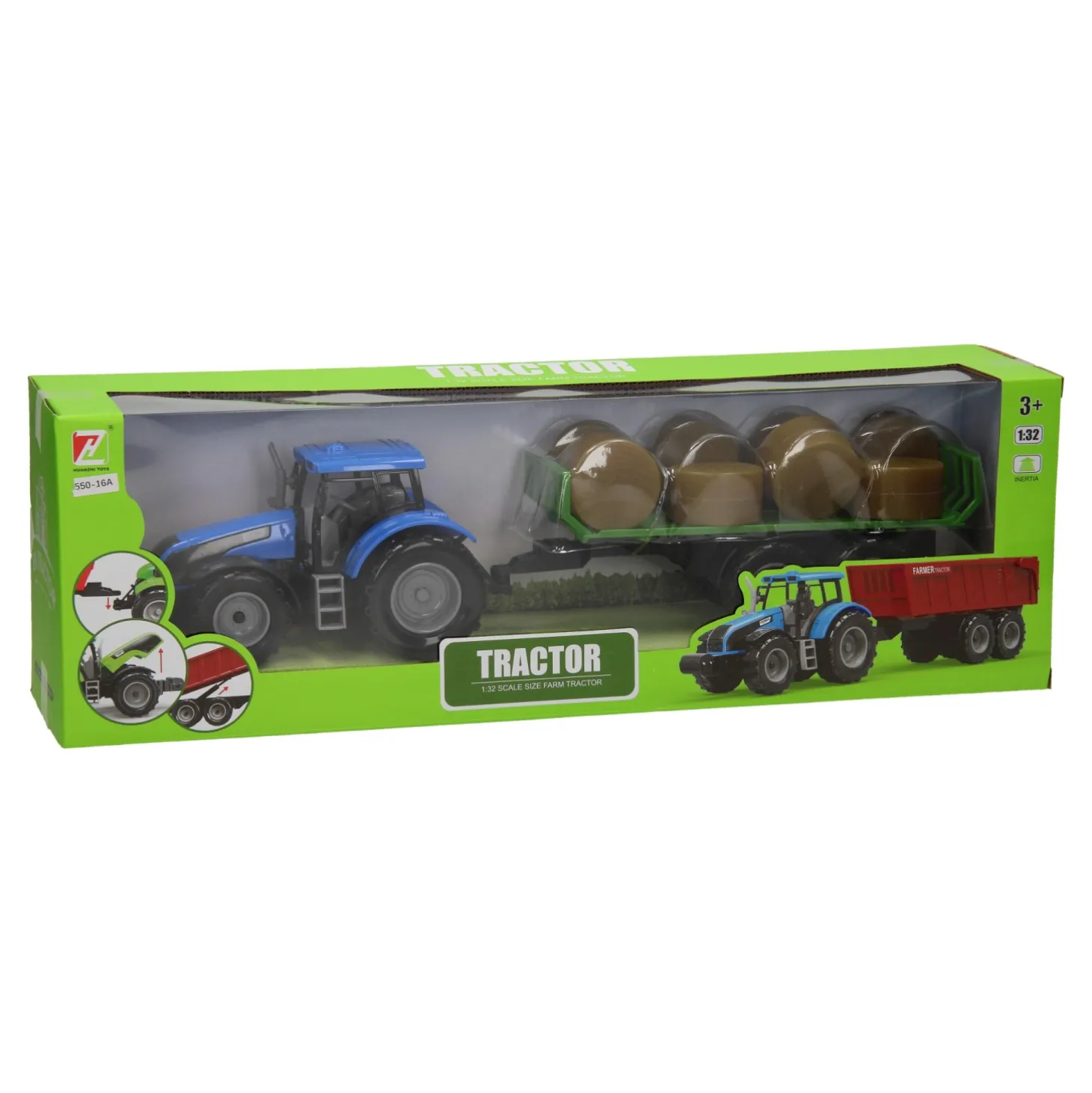 Tractor met Balenwagen 1:32