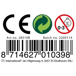 Tractor met Frictie Groen, 19cm