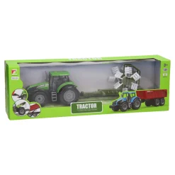 Tractor met Hooischudder 1:32