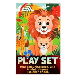 Traktatiesetje - Kleurboekje, Waskrijtjes en Stickervel - Jungle