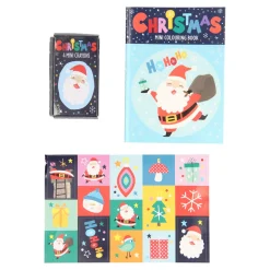 Traktatiesetje: Kleurboekje, Waskrijtjes & Stickervel - Kerst