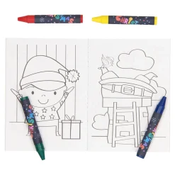 Traktatiesetje: Kleurboekje, Waskrijtjes & Stickervel - Kerst