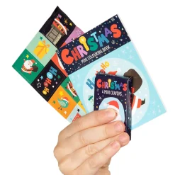 Traktatiesetje: Kleurboekje, Waskrijtjes & Stickervel - Kerst