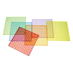 Transparant Geometrisch Bord - 6st.