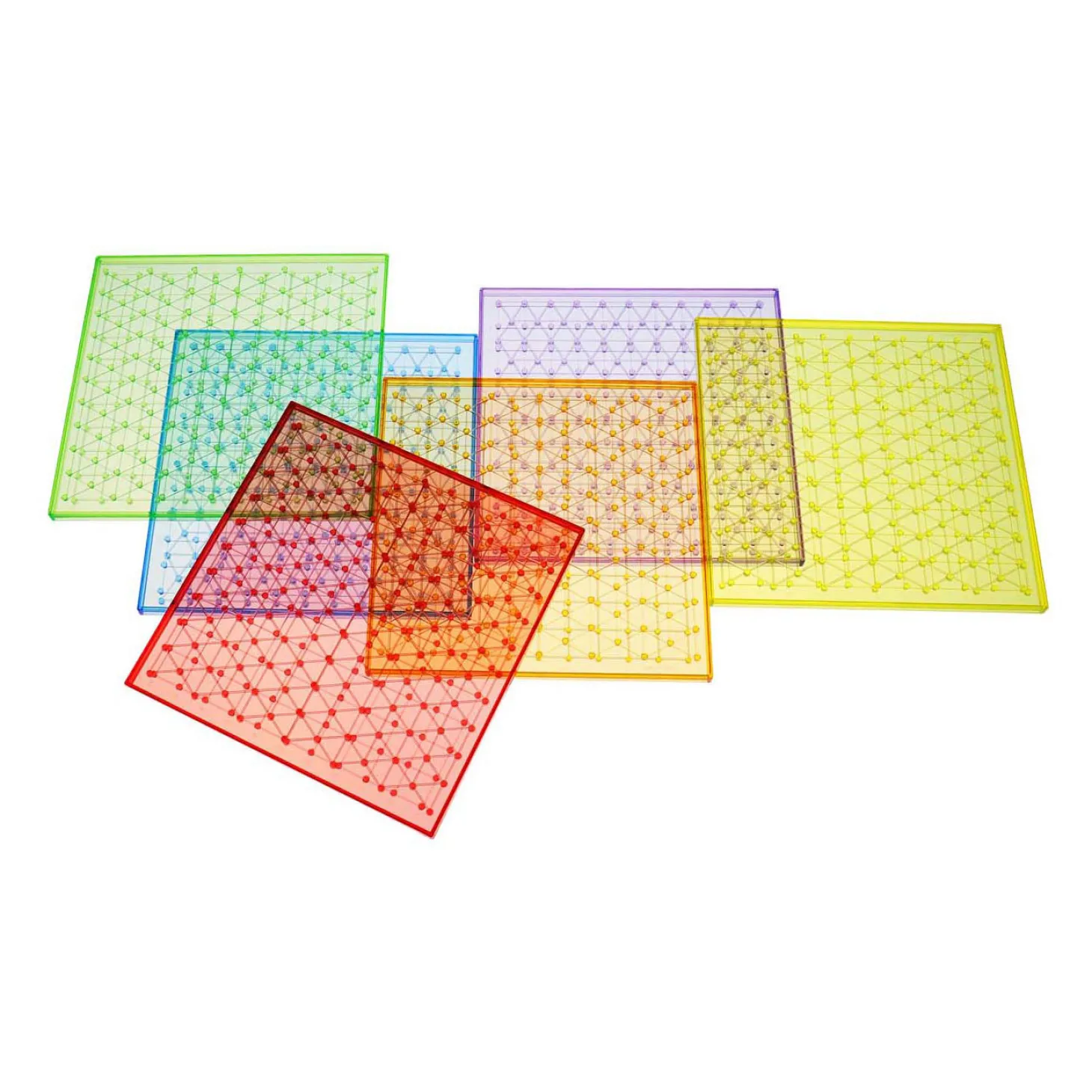 Transparant Geometrisch Bord - 6st.