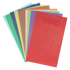 Transparant Papier Gekleurd, 10st.