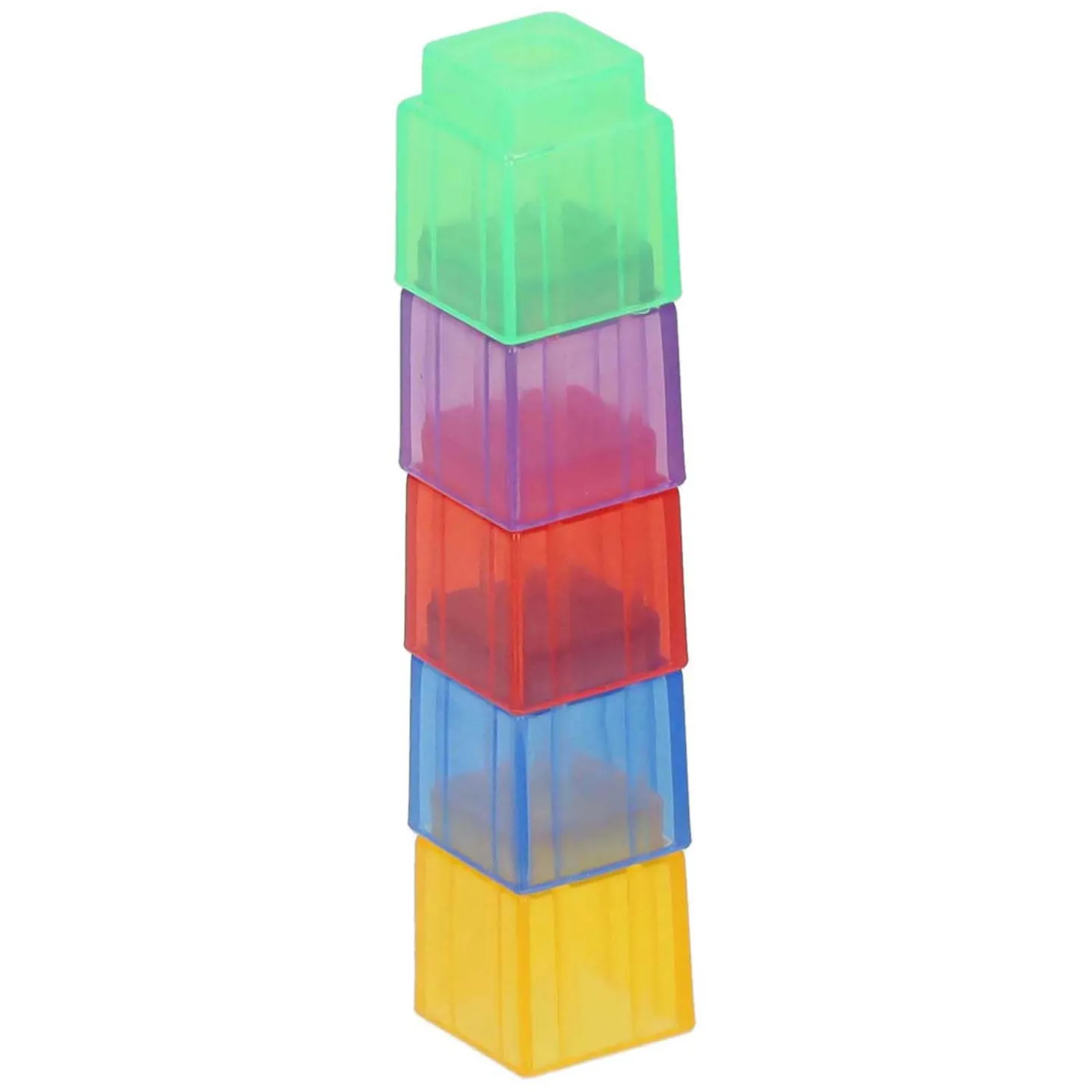 Transparante Gekleurde Telblokjes - 90st.