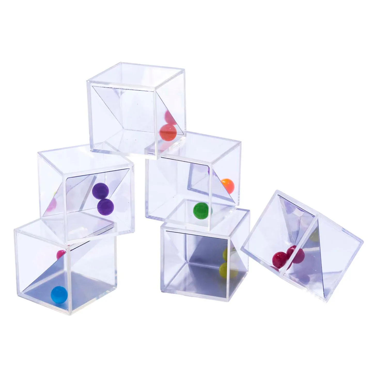 Transparante Spiegelblokken - 5 cm - 18dlg