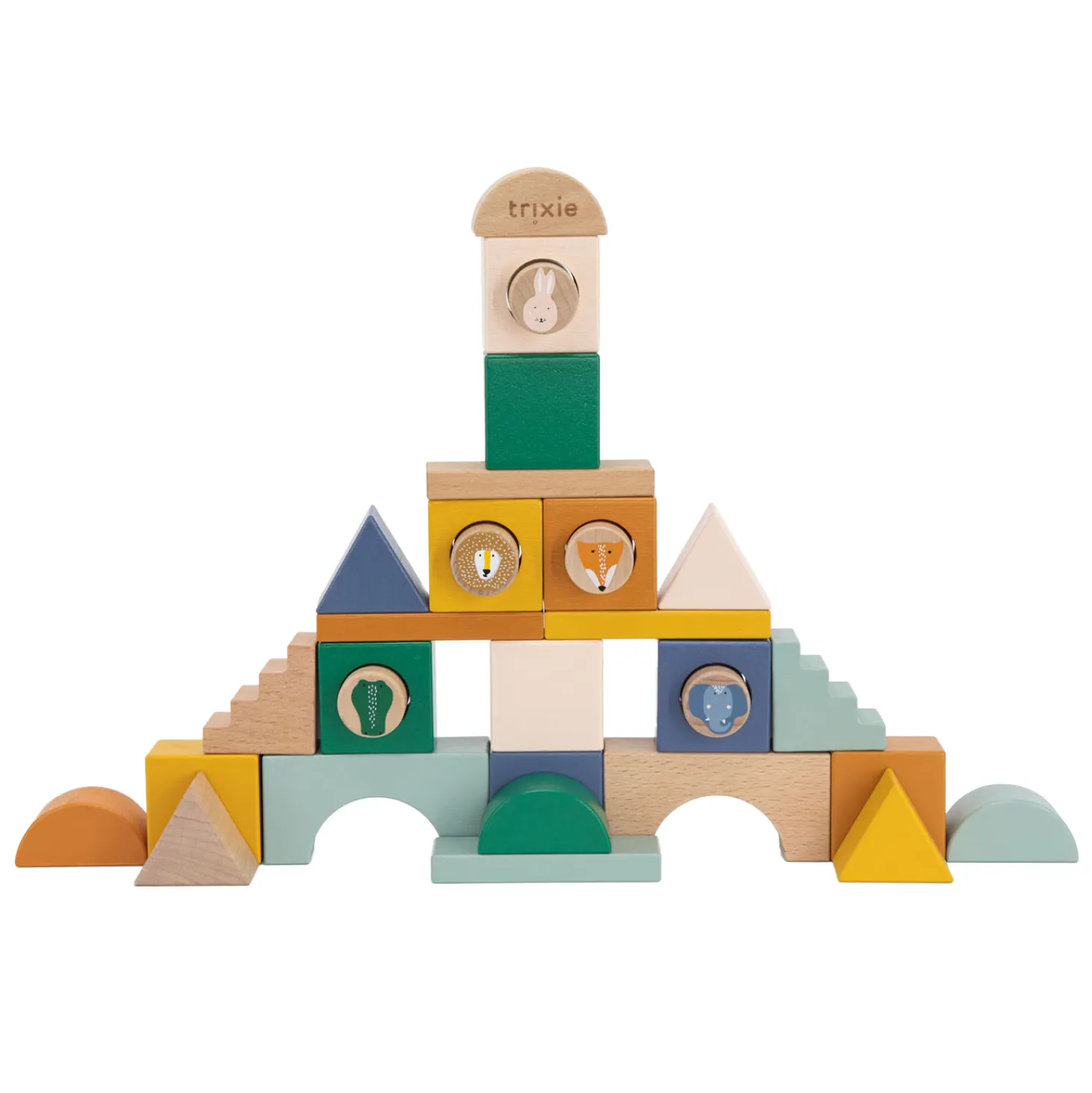 Trixie Houten Blokken Stad, 31dlg.